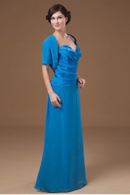 Satin Sweetheart Floor Length A-line Dress with Jacket