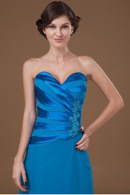 Satin Sweetheart Floor Length A-line Dress with Jacket