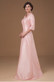 Taffeta Sweetheart Floor Length A-line Dress with Beaded and Jacket