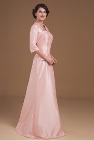 Taffeta Sweetheart Floor Length A-line Dress with Beaded and Jacket