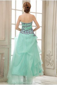 Chiffon Sweetheart Ankle-Length A-Line Dress