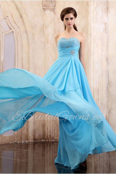 Chiffon Sweetheart Ankle-Length Dress