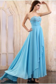 Chiffon Sweetheart Ankle-Length Dress