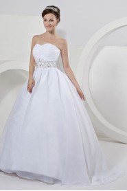 Yarn and Tulle Sweetheart Ball Gown with Beaded