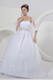 Yarn and Tulle Sweetheart Ball Gown with Beaded