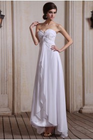 Chiffon Sweetheart Ankle-Length A-line Dress