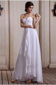 Chiffon Sweetheart Ankle-Length A-line Dress