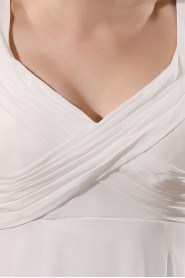 Floor Length V-Neck Plus Size Gown