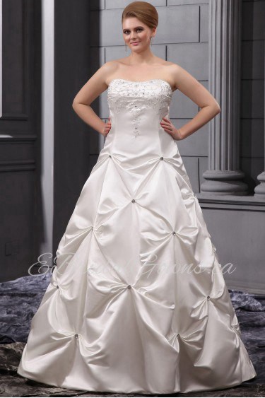 Embroidered Plus Size Ball Gown