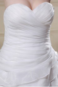 Sweetheart Chiffon Ruched A-Line Plus Size Gown