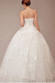 Lace Sweetheart Floor Length Ball Gown with Sequins