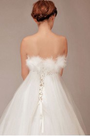 Tulle Strapless Floor Length Ball Gown with Sequins