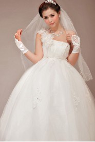 Lace  Floor Length Ball Gown with Crystals