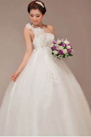 Lace  Floor Length Ball Gown with Crystals