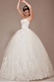 Tulle Sweetheart Floor Length Ball Gown with Sequins