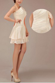Chiffon  Short A-Line Dress with Ruffle