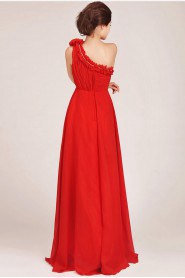 Chiffon  Floor Length A-Line Dress with Sequins