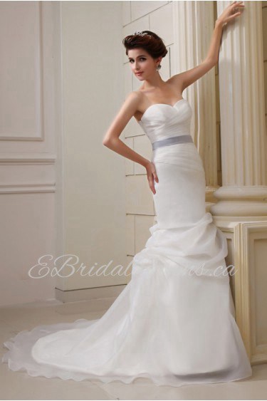 Organza Strapless Mermaid Gown