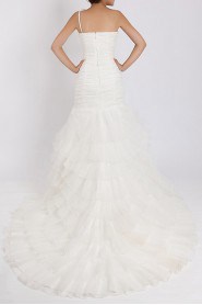 Organza One Shoulder Mermaid Gown