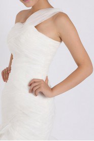 Organza One Shoulder Mermaid Gown