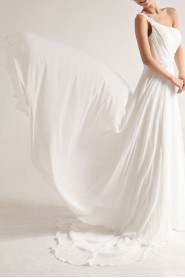 Chiffon One Shoulder A-line Gown