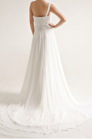 Chiffon One Shoulder A-line Gown