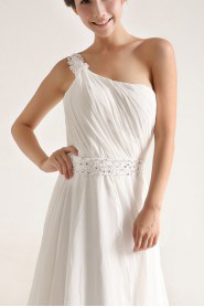 Chiffon One Shoulder A-line Gown