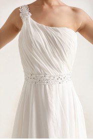 Chiffon One Shoulder A-line Gown