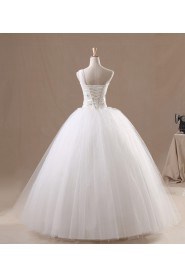 Organza One Shoulder Floor Length Ball Gown with Handmade Flowers