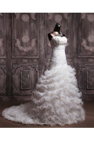 Net Strapless Sheath Gown with Sequins