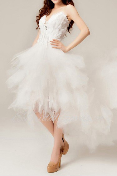 Organza V-neck Ball Gown