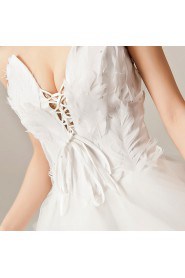 Organza V-neck Ball Gown