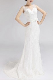 Lace V-neck Empire Gown with Sequins