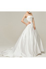 Satin Sweetheart A-line Gown