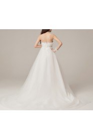 Tulle Strapless Ball Gown with Crystal