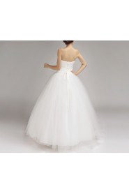 Organza Strapless Floor Length Ball Gown