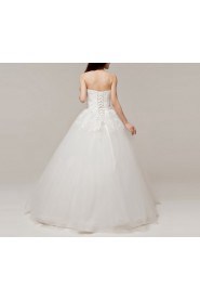 Satin Strapless Floor Length Ball Gown with Sequins