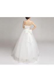 Organza Sweetheart Floor Length Ball Gown with Pearls