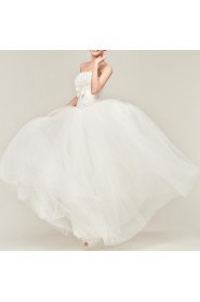 Satin Strapless Floor Length Ball Gown with Sequins