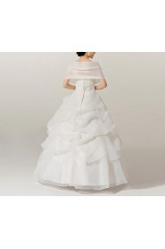 Organza Off-the-Shoulder Floor Length Ball Gown