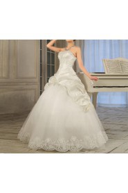 Lace Strapless Floor Length Ball Gown with Sequins