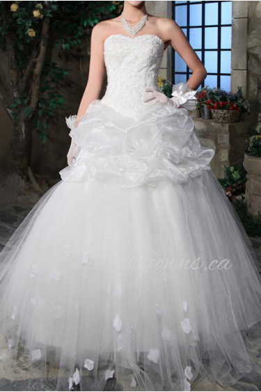 Satin Sweetheart Floor Length Ball Gown with Sequins