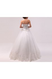 Organza Sweetheart Floor Length Ball Gown with Sequins