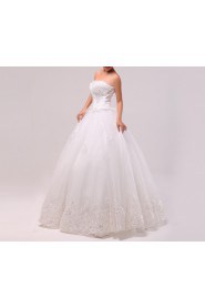 Organza Sweetheart Floor Length Ball Gown with Sequins