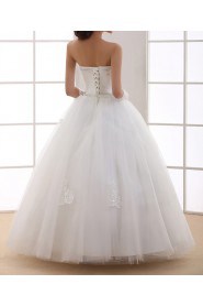 Organza Sweetheart Floor Length Ball Gown with Sequins