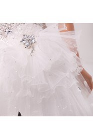 Organza Sweetheart Floor Length Ball Gown with Crystal