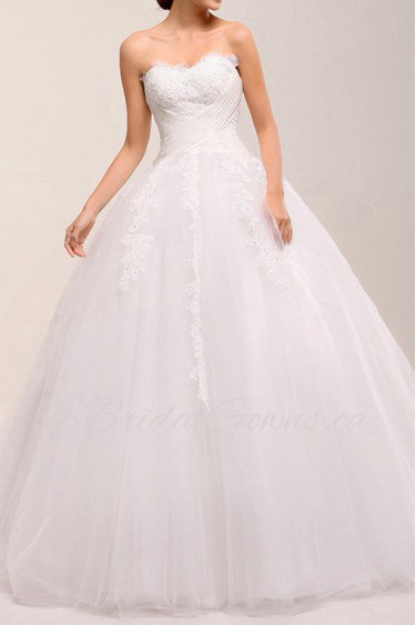 Lace Sweetheart Ball Gown Dress with Sequins