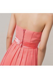 Chiffon Strapless Floor Length Empire Dress