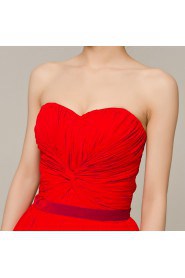 Chiffon Sweetheart Floor Length Ball Gown Dress