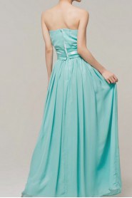 Chiffon Sweetheart Ankle-Length Corset Dress